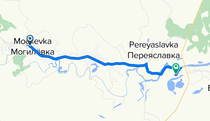От переулок Мира д.5, Могилёвка до улица Серышева 4, Переяславка