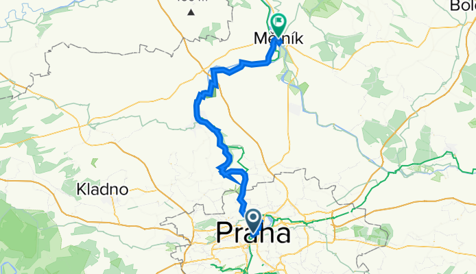 Prag-Melnik ohne Steigung