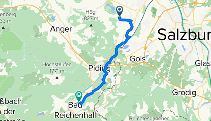 Dorfstraße 39, Ainring nach Wittelsbacherstraße 35, Bad Reichenhall
