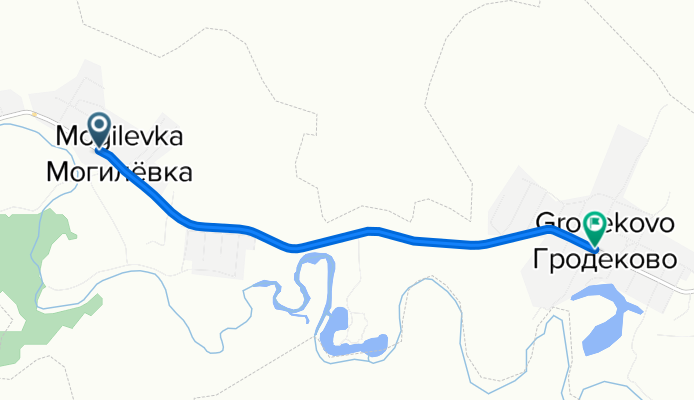 От переулок Мира д.5, Могилёвка до улица Гагарина, Гродеково