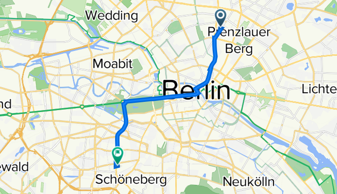 Buchholzer Straße 1, Berlin nach Martin-Luther-Straße 77, Berlin