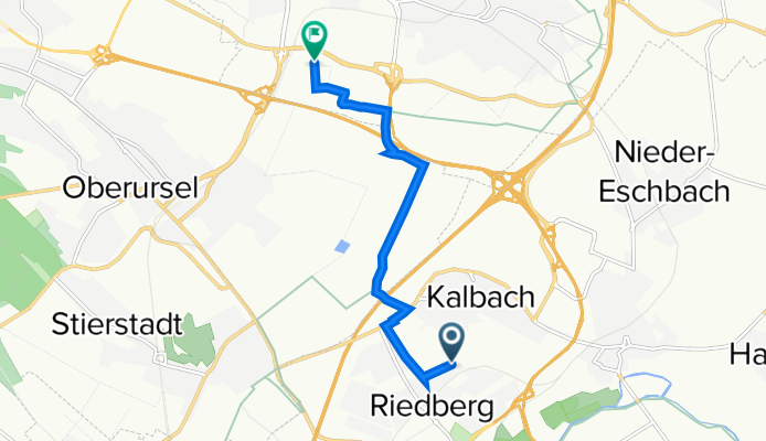Bertha-Bagge-Straße 41, Frankfurt am Main nach Zeppelinstraße 10, Bad Homburg vor der Höhe
