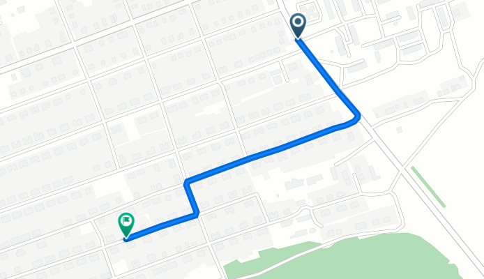 От улица Победы 62, Мокроус до Восточная улица 15, Мокроус