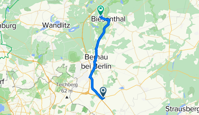 Blumberg, Ahrensfelde nach Uhlandstraße 14–18, Biesenthal