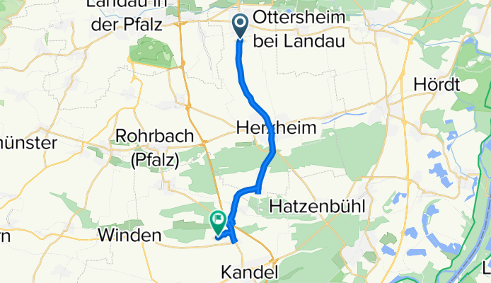Hauptstraße 95, Offenbach an der Queich nach Horstring 17, Kandel