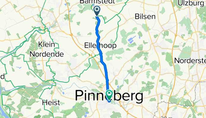 Beverner Chaussee 29–33, Heede nach Bahnhofstraße 1, Pinneberg