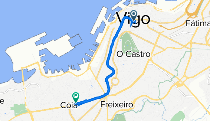 Rúa Perú, 2, Vigo a Avenida de Castelao-Coia, 46, Vigo