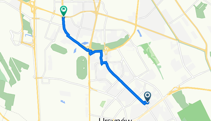 От Benedykta Polaka 5, Warszawa до Rondo Unii Europejskiej 01, Warszawa