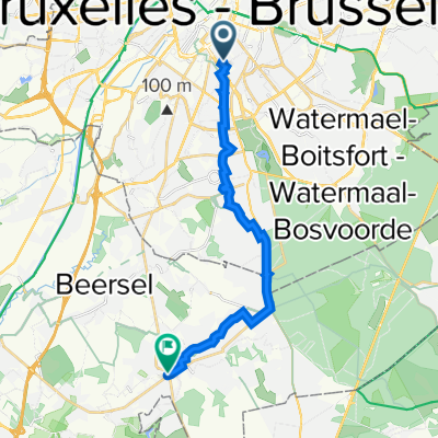 Rue Souveraine 92, Ixelles à Steenweg naar Halle 14, Beersel