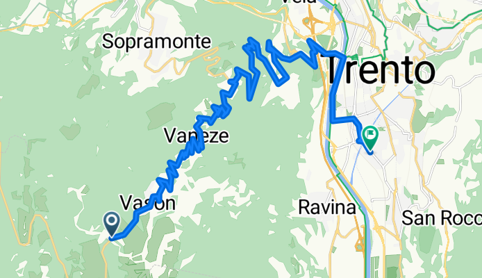 Monte Bondone - Trento via Candria