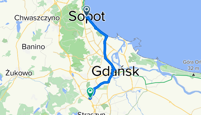 Powstańców Warszawy 3, Sopot do Współczesna 1D, Straszyn