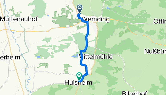 Frankenweg: Teil 8 Dettenheim-Harburg 107, Wemding nach Kapellenfeld 10A, Huisheim