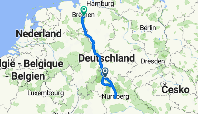 Nürnberg - Bamberg - Schweinfurt - Meiningen - Hann.Münden - Bremen