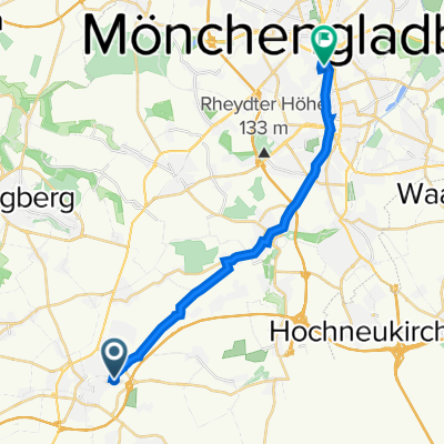 Glück-Auf-Straße 77, Erkelenz nach Hephataallee 4, Mönchengladbach