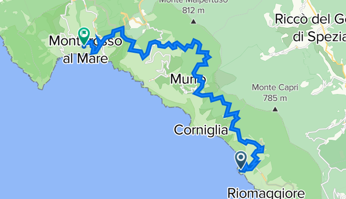 Via di Corniglia 11, Riomaggiore nach Via Roma 62, Monterosso al Mare