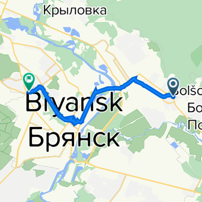 Маршрут в улица Крахмалева 13, Брянск