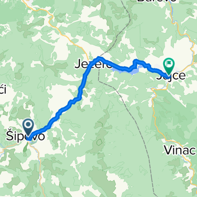 Светосавска 2, Шипово to Hrvoja Vukčića Hrvatinića 1, Jajce