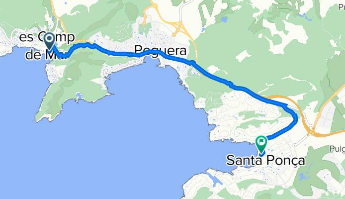 Carrer Passeig de Ses Dunes, Andratx nach Carrer Balnearis, 2–42, Calvià