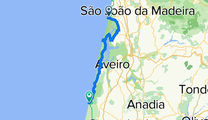 Avenida do Infante Dom Henrique 734, Ovar to Avenida Arrais Batista Cera 791, Praia de Mira