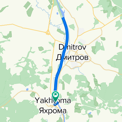 От Московская область, Яхрома до Заречная улица 6, Яхрома