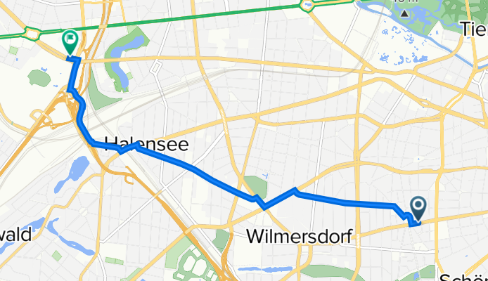Grunewaldstraße 44, Berlin nach Masurenallee 4-6, Berlin