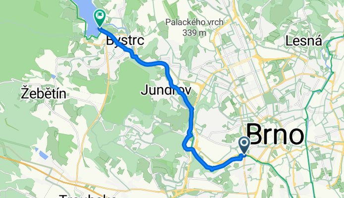 Část Brněnského kolečka aneb Poříčí-Přehrada