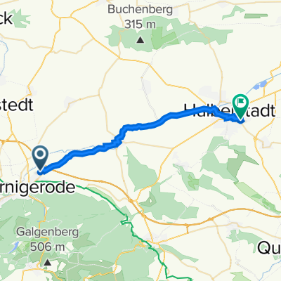 Theodor-Fontane-Straße 9, Wernigerode nach Darwinstraße 11, Halberstadt