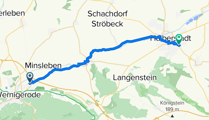 Theodor-Fontane-Straße 9, Wernigerode nach Darwinstraße 11, Halberstadt
