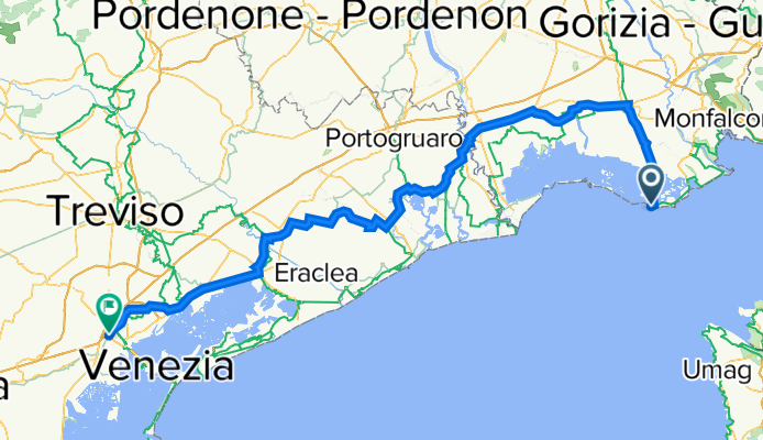 Via dei Provveditori 12, Grado nach Via Giovanni Felisati 187, Venezia