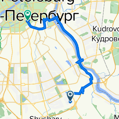 От Малая Карпатская улица ДОМ 23, Санкт-Петербург до Звенигородская улица 2/44, Санкт-Петербург