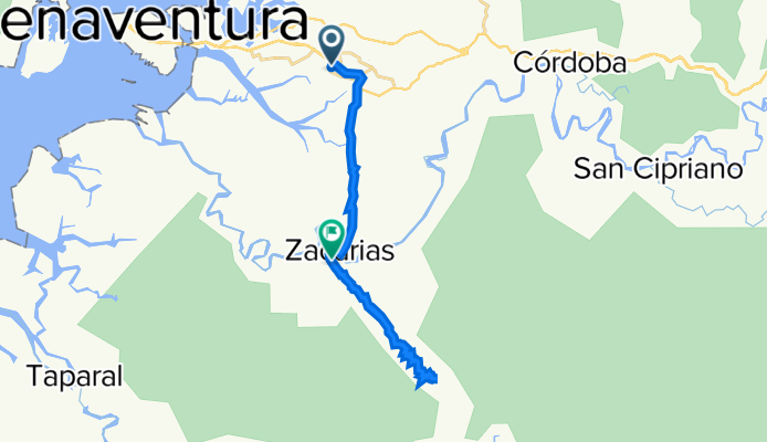 3.875° N -77.007° W a 3.811° N -77.007° W