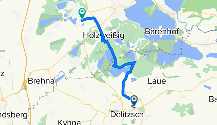 Dübener Straße 127C, Delitzsch nach Lessingstraße 6, Sandersdorf-Brehna