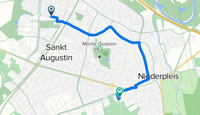 Von-Claer-Straße 106–174, Sankt Augustin nach Schützenweg 20, Sankt Augustin