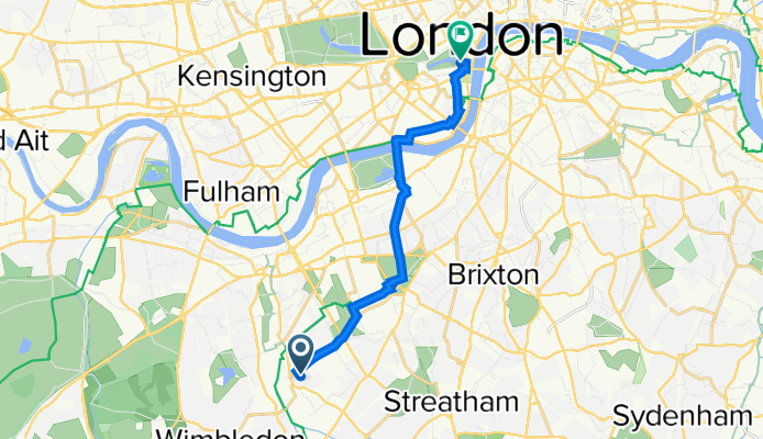 62 Peartree Ave, London to King Charles St, London