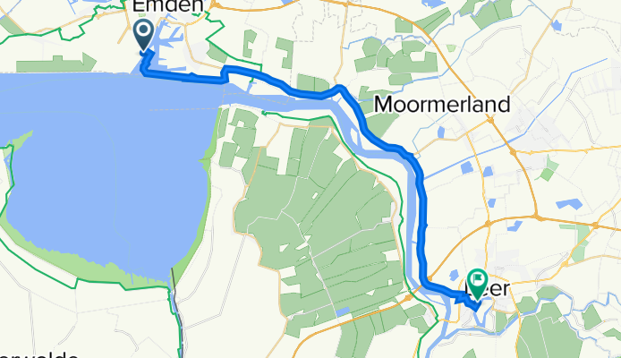 Zum Borkumanleger 2, Emden nach Königstraße 1A, Leer (Ostfriesland)