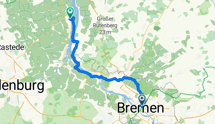 2. nordsee origami-faltrad-fahrt bremen-harriersand-brake
