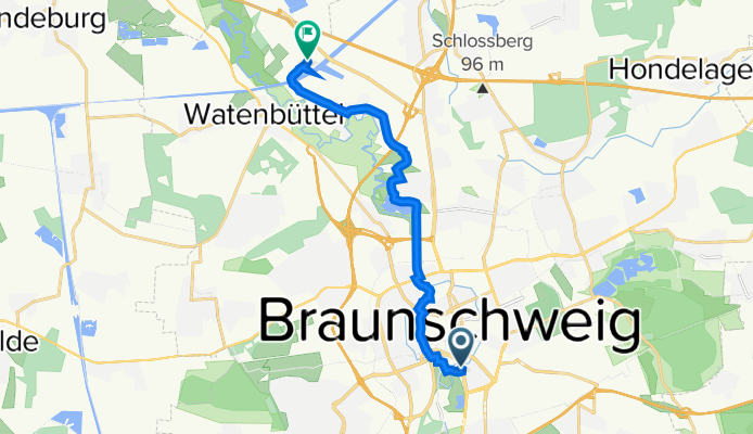 Wolfenbütteler Straße 83, Braunschweig nach Christian-Pommer-Straße 5, Braunschweig