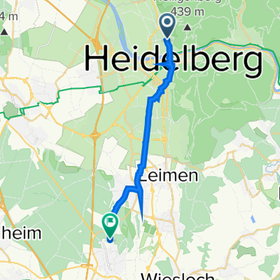 Gutenbergstraße 8, Heidelberg nach Heidelberger Straße, Walldorf