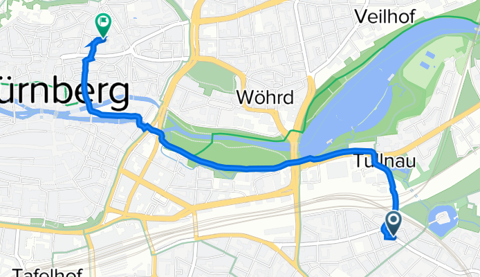 Burgerstraße 62, Nuremberg to Egidienplatz 12, Nuremberg