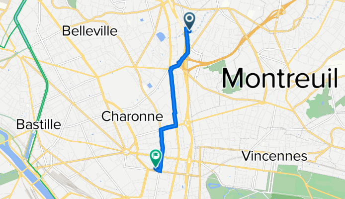 65 Rue Marie-Anne Colombier, Bagnolet à 12 Rue du Rendez-Vous, Paris