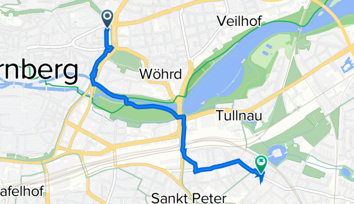 Laufertormauer 10, Nuremberg to Zerzabelshofstraße 7, Nuremberg