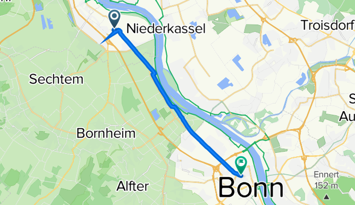 Vorgebirgsstraße 20, Wesseling nach Adolfstraße 100–114, Bonn