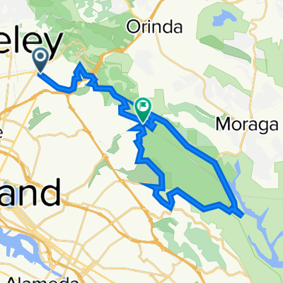 Claremont Hotel over Pinehurst to Redwood Rd and Skyline