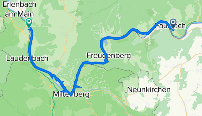 Ahornstraße 1, Faulbach nach Bahnhofstraße 16, Klingenberg am Main