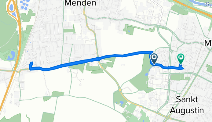 Europaring 48, Sankt Augustin nach Von-Claer-StraĂźe 142, Sankt Augustin