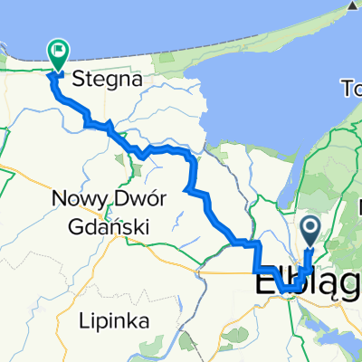 Żyrardowska 65, Elbląg do Rybacka 5g, Jantar