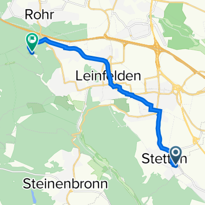 Untere Gärten 20, Leinfelden-Echterdingen nach Schmellbach 1, Leinfelden-Echterdingen