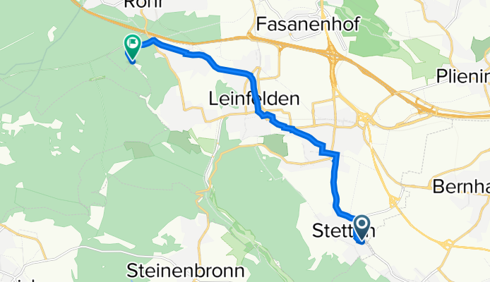 Untere Gärten 20, Leinfelden-Echterdingen nach Schmellbach 1, Leinfelden-Echterdingen