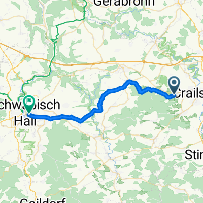 Crailsheim - Schwäbisch Hall (über Eckartshausen)