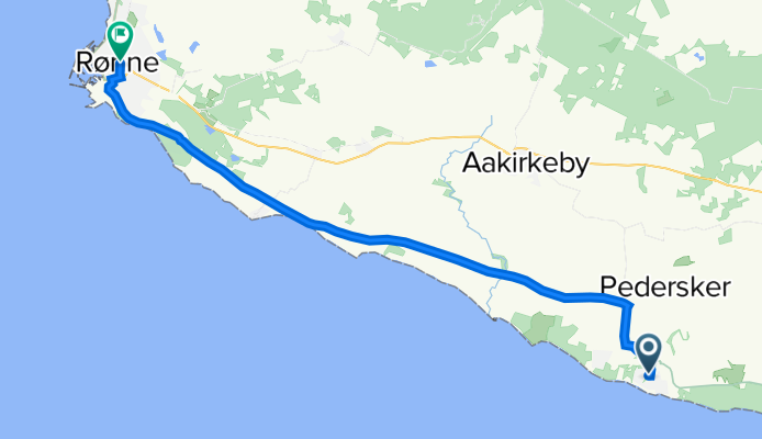 Bonamarken, Aakirkeby nach Pingels Alle, Rønne